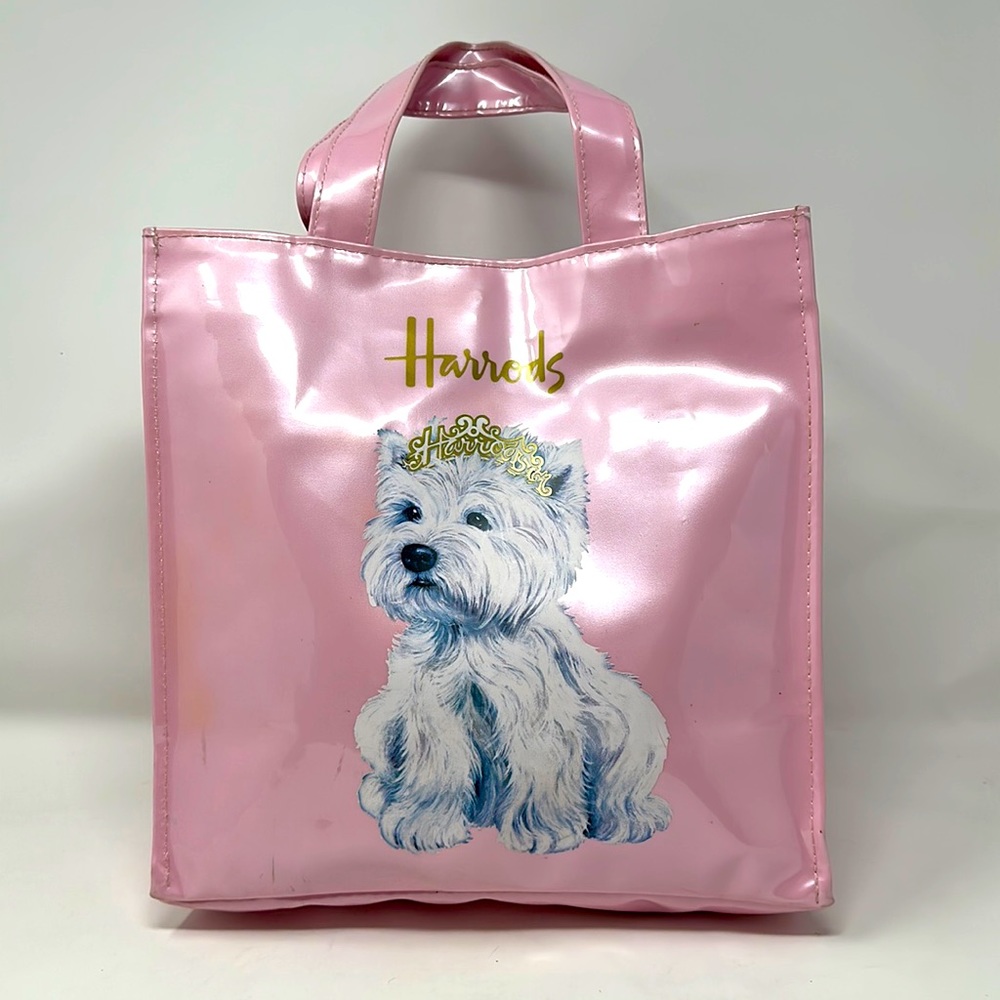 Harrods Westie Pink Shopper Tote